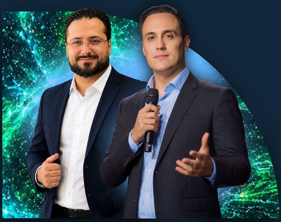 Kevin Campos e Lucas Naves conduzindo um encontro